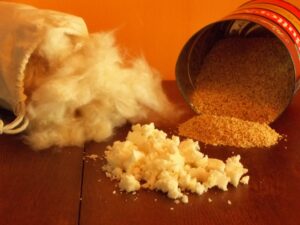 Kapok, Shredded Latex and Millet Hulls